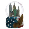 Patriotic NYC Skyline Snow Globe