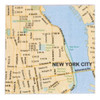 New York City Map 5 Inch Cocktail Napkins