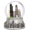 Silver Chicago Snow Globe, Souvenir Skyline Replica of Chicago, Illinois