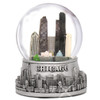 Silver Chicago Snow Globe, Souvenir Skyline Replica of Chicago, Illinois