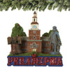 Philadelphia Christmas Ornament, Landmarks Glitter