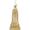 Golden Empire State Building Christmas Ornament Glass