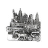 Silver Central Park Magnet 3D Souvenir