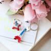 Red, White and Blue Eiffel Tower Key Chain