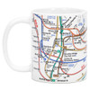 White NYC Subway Lines Coffee Mug, 11oz mug