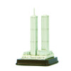 7.25 Inch Twin Towers Statue Replica with Wood Base