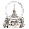 Silver Paris Snow Globe