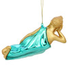 Reclining Buddha Glass Christmas Ornament