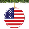 USA Flag Christmas Ornament Porcelain