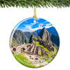 Machu Picchu Peru Christmas Ornament Porcelain