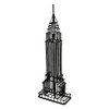 Black Empire State Building Wire Model