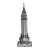 Black Empire State Building Wire Model