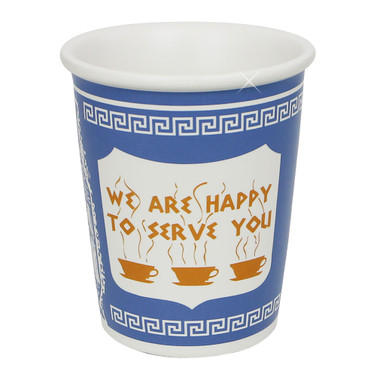 ExceptionlabWe are Happy to Serve You Ceramic  Espresso Cup, 3-Ounce, Blue