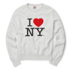 White I Love NY Crewneck Sweatshirt