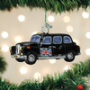 British Taxi Glass Ornament