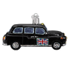 British Taxi Glass Ornament