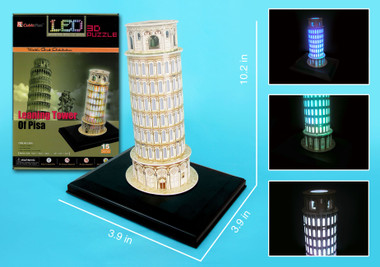 Leaning Tower of Pisa Puzzle Light-Up 3D Model DW-CFL502H