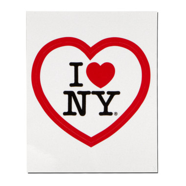 I Love NY Sticker Heart Shaped