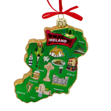 Ireland Christmas Ornament Country Landmarks Glass KA-C7751