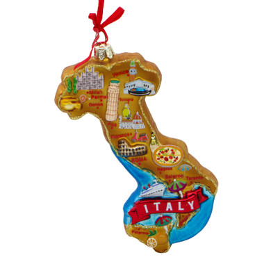 Italy Christmas Ornament Country Landmarks Glass KA-C7752