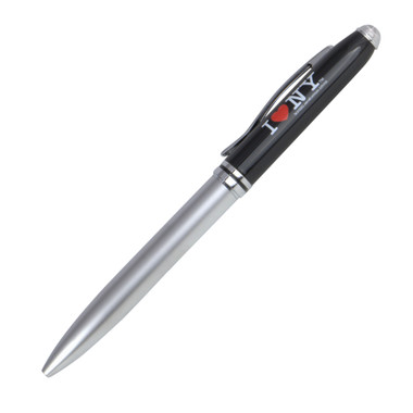I Love NY Pen, Ball Point Silver NYC Pen TK-10829