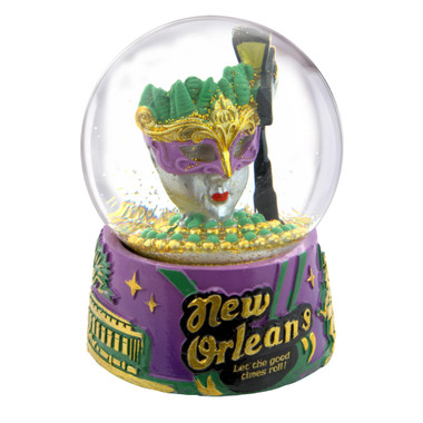 New Orleans Mardi Gras Snow Globe 3.5in