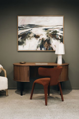 Be-Til Juice dining chair burnt sienna in home office setting