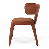 Be-Til Juice dining chair burnt sienna side angle wrap-around backrest
