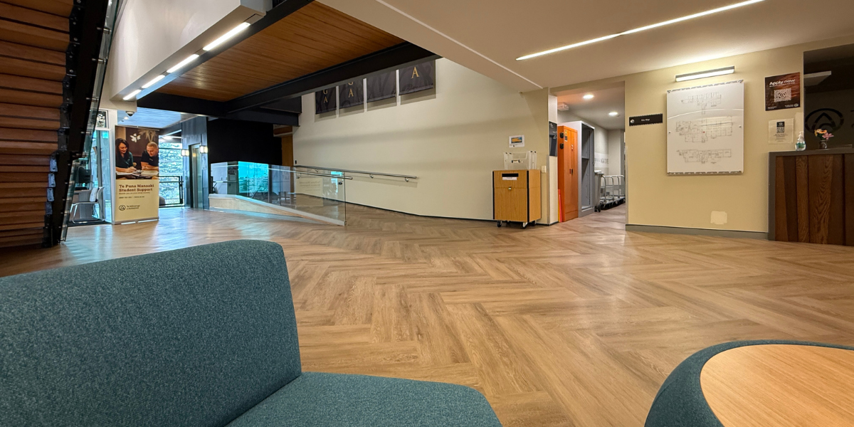 Timber-look flooring installed at Mangakōtukutuku Campus