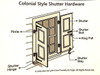 Colonial Style shutter hardware