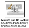 Fixed Bahama Shutter Stays