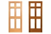 Both Standard and Deluxe Mahogany 6-lite storm doors