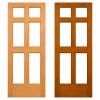 Both Standard and Deluxe Mahogany 6-lite storm doors