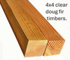 Clear 4×4 Douglas-Fir Timbers