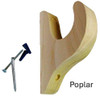 Poplar bracket with hardware