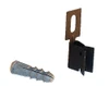 side view of vinyl shutter clip