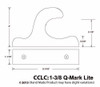 Profile and dimensions of Q-Mark Bracket