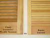 Classic vs regular  wood shutter bottom rail