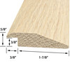 Oak Molding Edging with 3/8" Overlap
