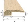 Oak Floor Transition for Versatile Floor Heights 1/4" to 5/16"