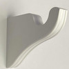 White traditional drapery bracket