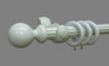 Ball finial shown here with rings, bracket and rod