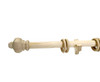 Prescott finial on rod with bracket and rings