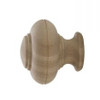 Unfinished Wooden Century Drapery Finial, pair
