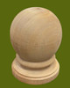 Solid Mahogany Hardwood Globe Post Top