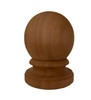 6x6 Mahogany Globe Post top