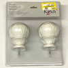 Lacey Drapery Finials for 1-3/8" rod in 2 finishes