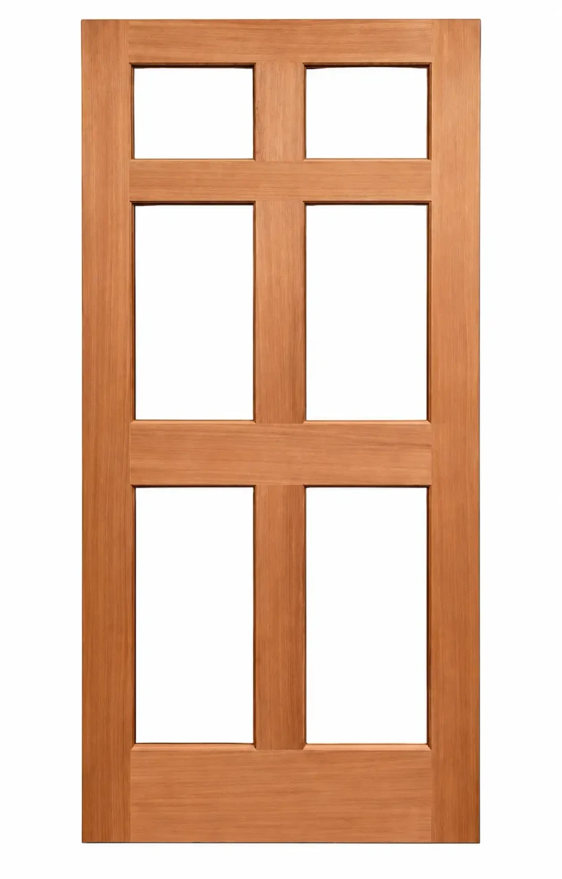 Standard Mahogany 6-lite Storm door