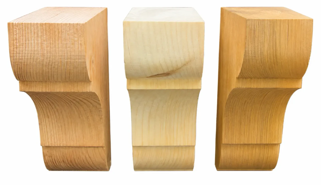 3x8x10 Mantel brackets in Doug Fir, Pine and Cedar