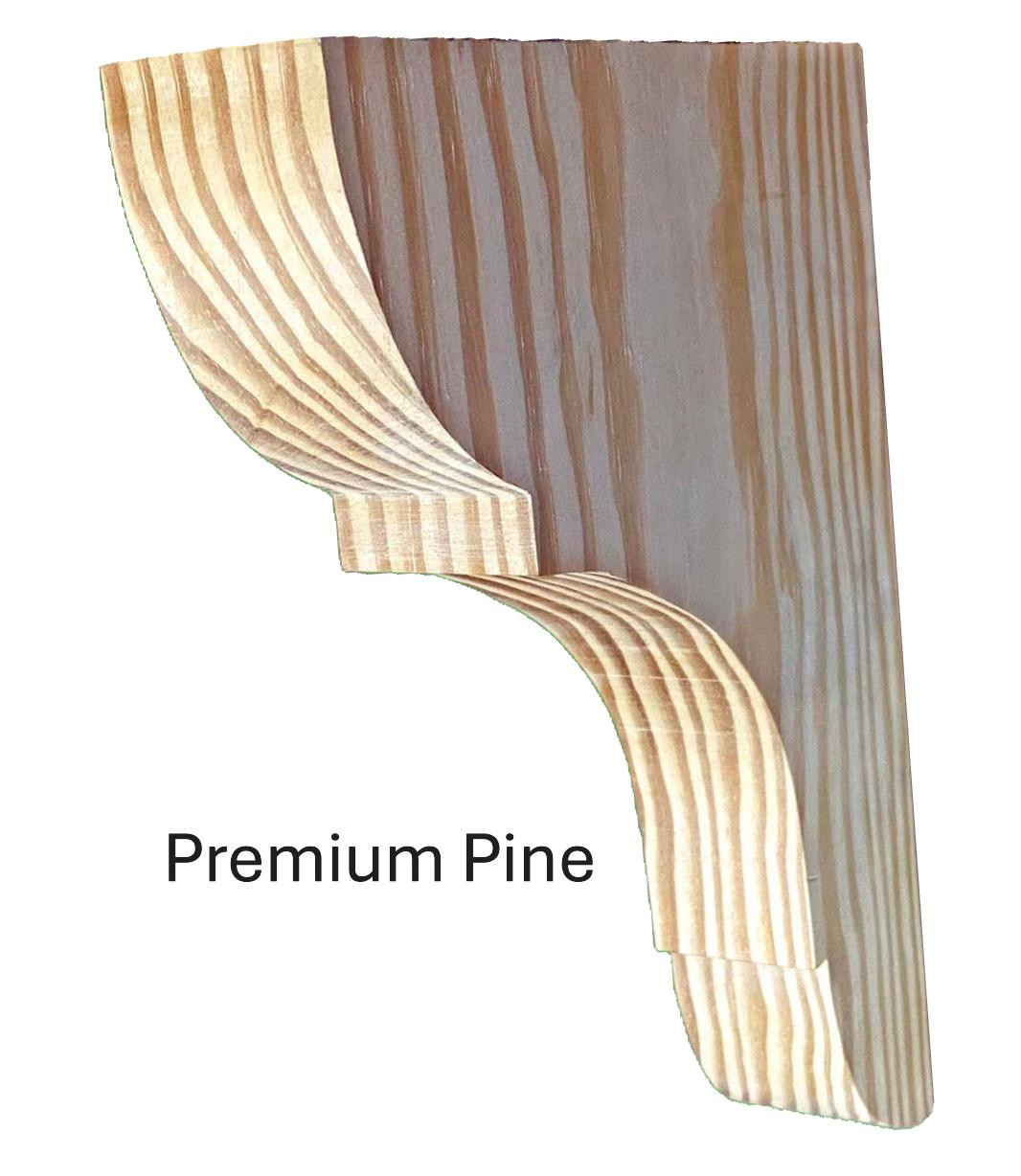 Pine wood shelf bracket